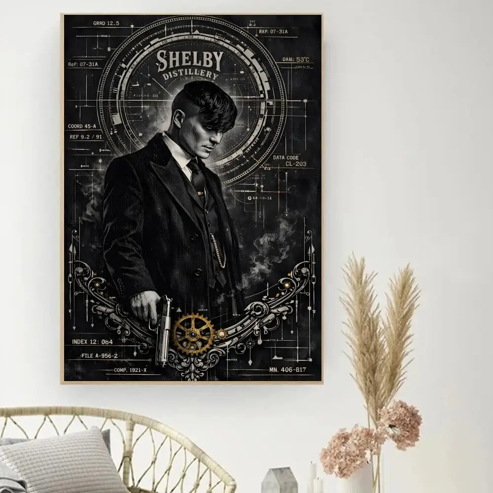 P-Peaky B-Blinders TV Painting Calligraphy Poster Print Modern Decor Room Home Decor Canvas Art Pictures Home For Living Room