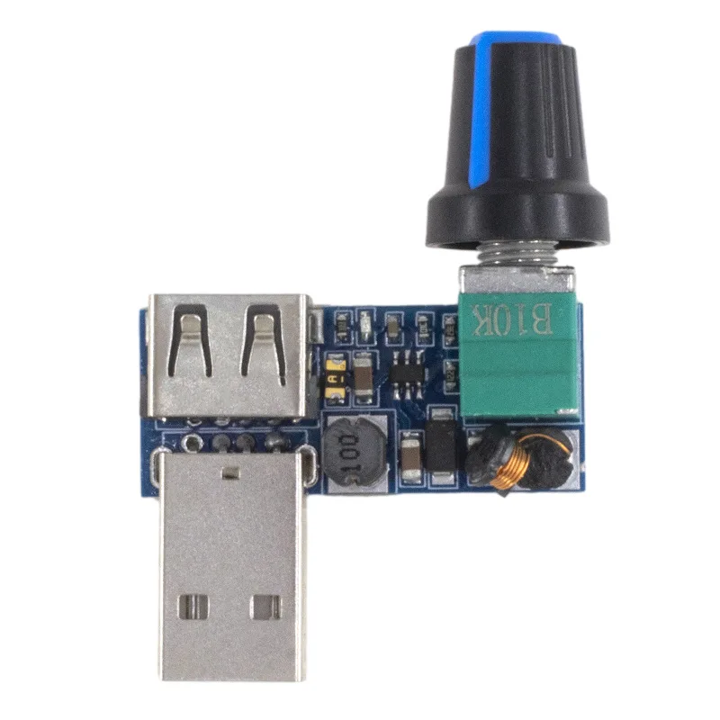 DC5V 5W Low Voltage USB Fan Stepless Speed ​​Controller Regulator with Switch Speed ​​Module Fan Governor Volume Regulator Board