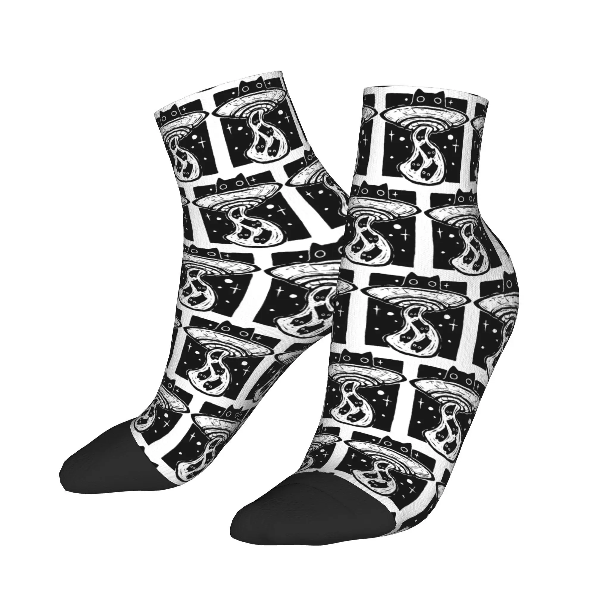 

Cartoon Cat Group Printed Casual Socks For Unisex Men Gothic Soft Breathable Ankle Socks Summer Skateboard Anti Skid Sock