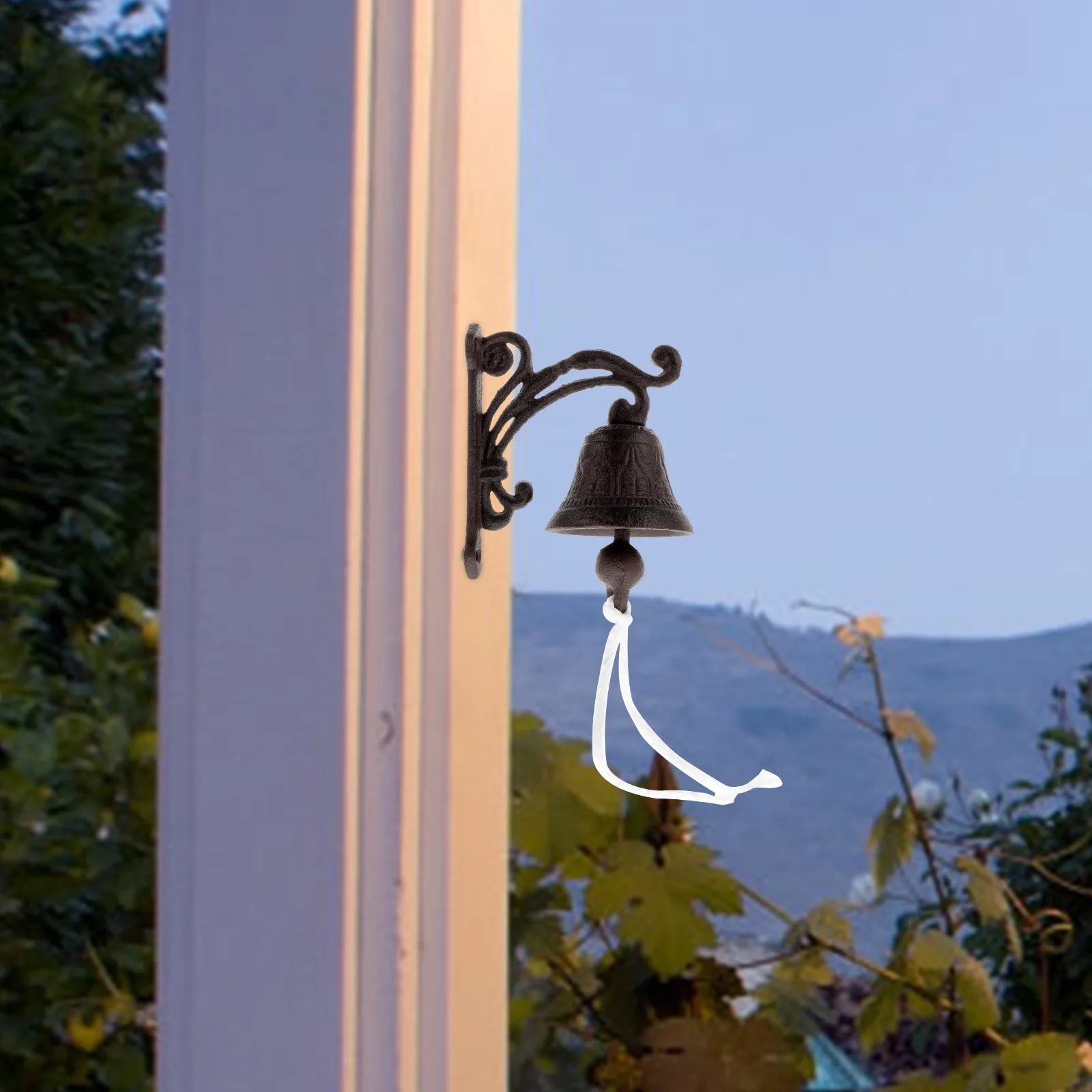ريفي خمر الحديد جرس الباب الجدار شنقا جرس الزخرفية جرس قلادة لحديقة ساحة في الهواء الطلق أجراس الحديد الزهر