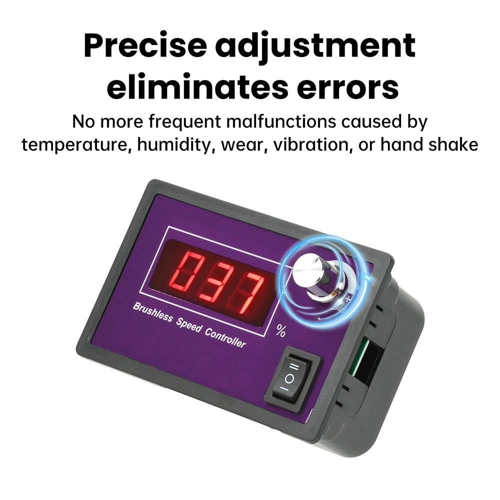 DC 10-55V 15A DC Brushless Speed Regulator Three-phase Hall Free Motor Controller Support Forward and Reverse