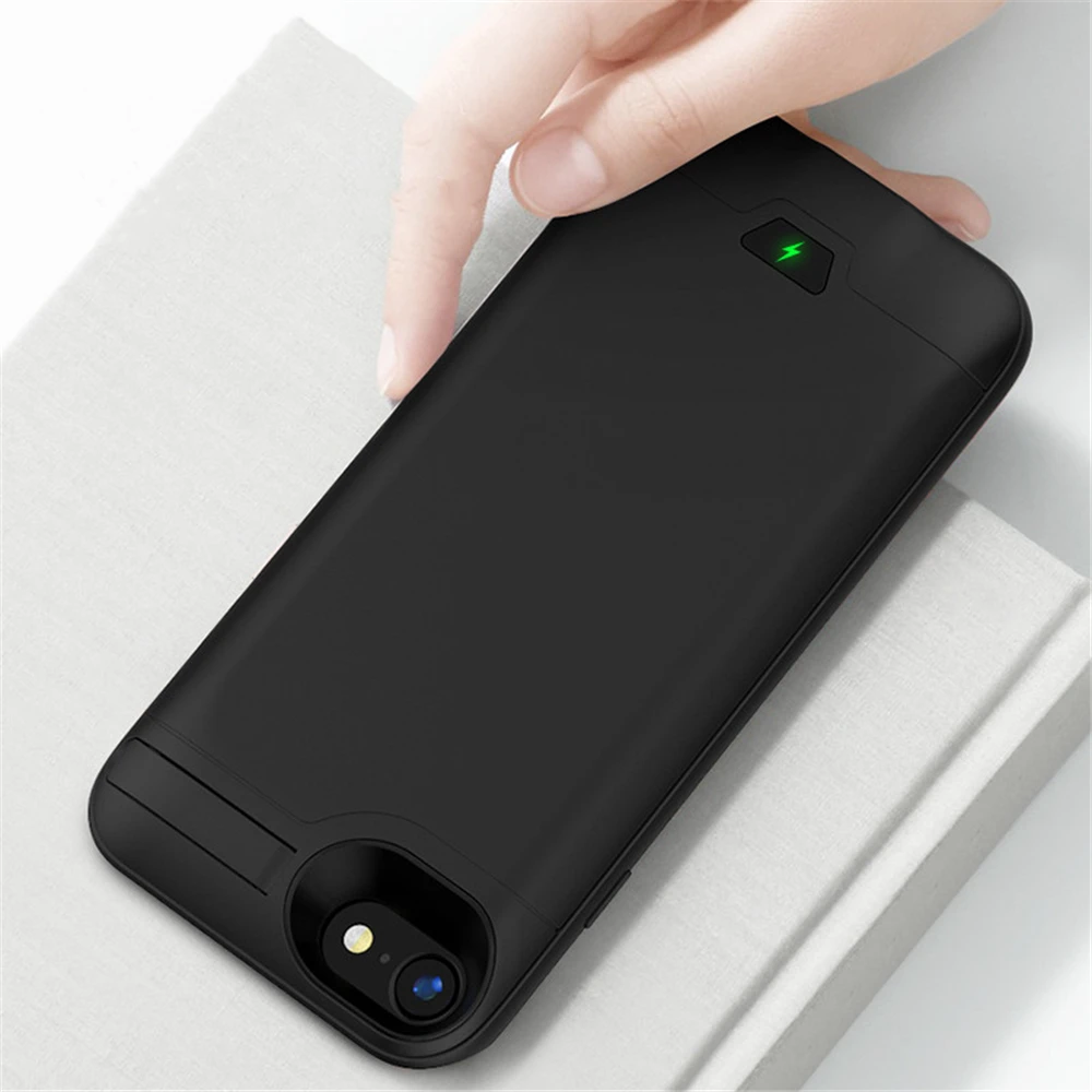 8200mAh สําหรับ iPhone 7 8 Plus 6s 6 Plus แบตเตอรี่กรณี 5500mAh แบบพกพา Powerbank สําหรับ iPhone 8 7 6s Power Case