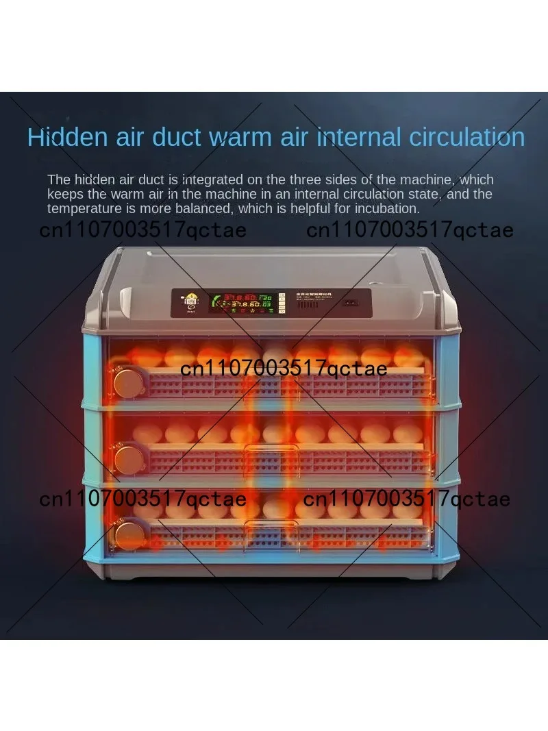 128/256 Dual Voltage Large Capacity Incubator Fully Automatic Power Incubator Chicken Drum Automatic Duck Pigeon Quail Incubator