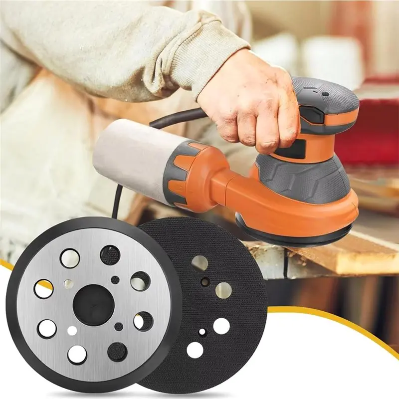 5 Inch 8 Hole Hook And Loop Sanding Pad For R2600 R2601 Random Sanding Backing Plates For Sanding-AA26
