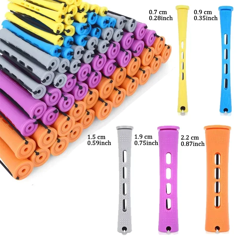 5 Größen von Curling, 20 Stück Dauerwellen-Lockenstabs, Eisen, Kunststoff, Kaltwellenstangen, Dauerwellenstangen, Lockenstabs, Haar-Styling-Werkzeuge