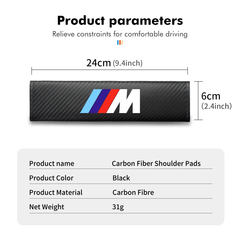 الكربون مقعد السيارة حزام الكتف بطانة حماية اكسسوارات لسيارات BMW E70 E91 E30 G30 E53 M3 M5 X6 X4 X7 E92 E93 X1 X3 X5