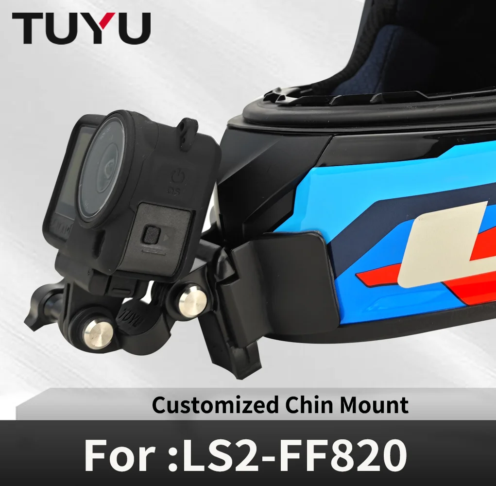 for LS2 FF820 Aluminium Helmet Chin Mount for GoPro Hero 13 12 11 10 9  Insta360  X5 X4 X3 Ace pro DJI Action 6 5pro 4 3 Camera