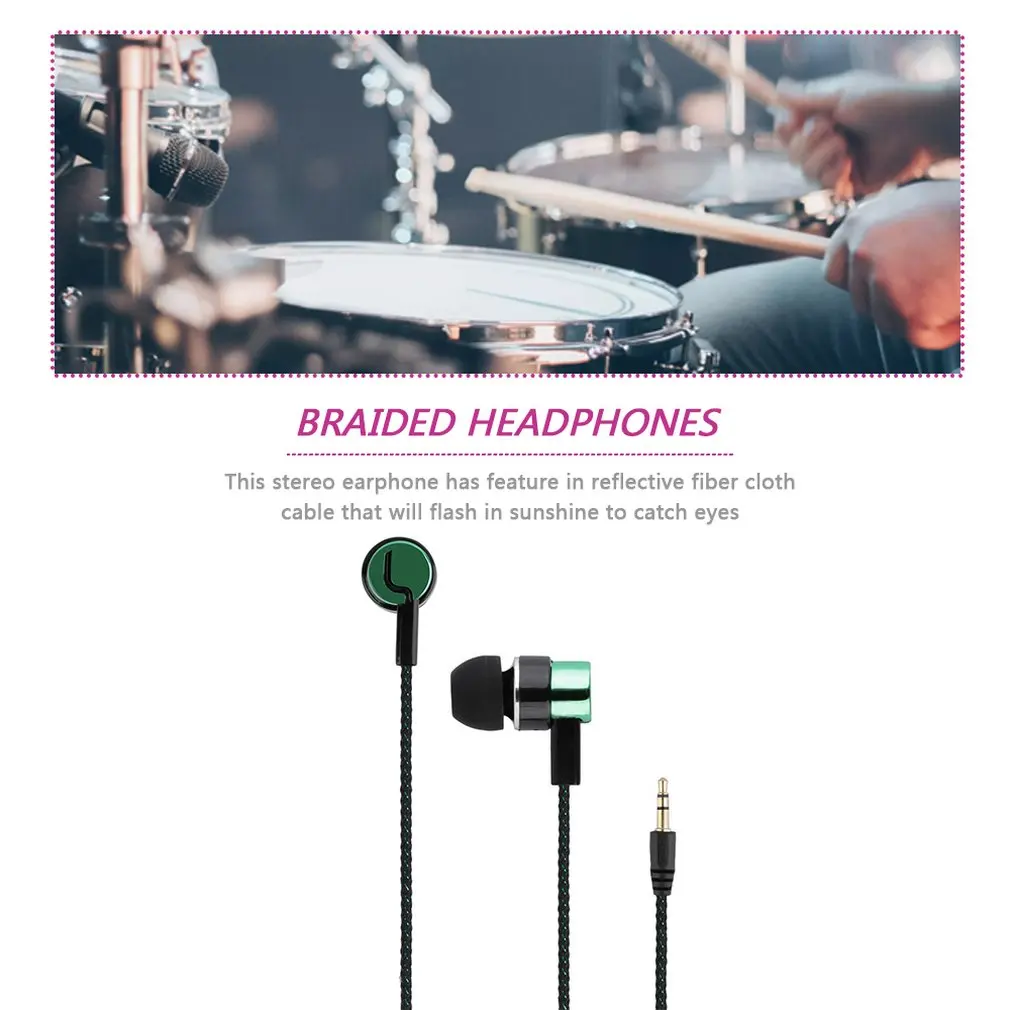 5 цветов 3,5 мм проводные наушники спортивная гарнитура для бега шумоизоляция стерео 1,1 м наушники-вкладыши медиаплеер музыкальные наушники стерео