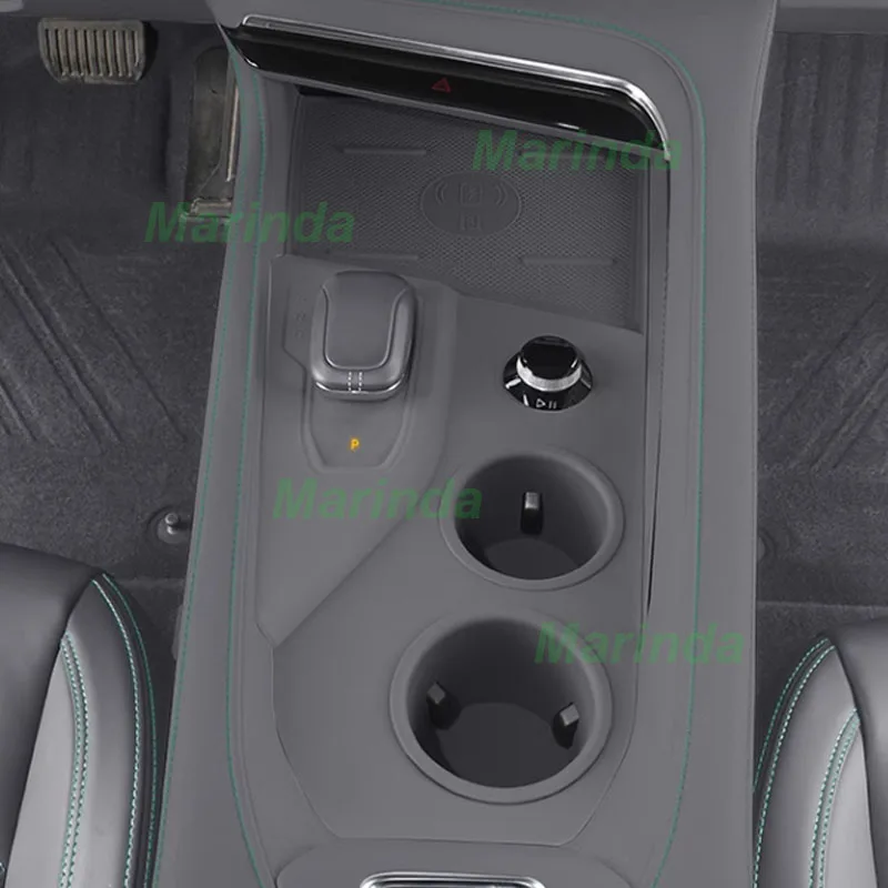 Car Central Console Gear Panel for Zeekr 001 2023-2024 Cup Holder Wear Resistance Anti-Slip Silicone Cover Interior Accessories