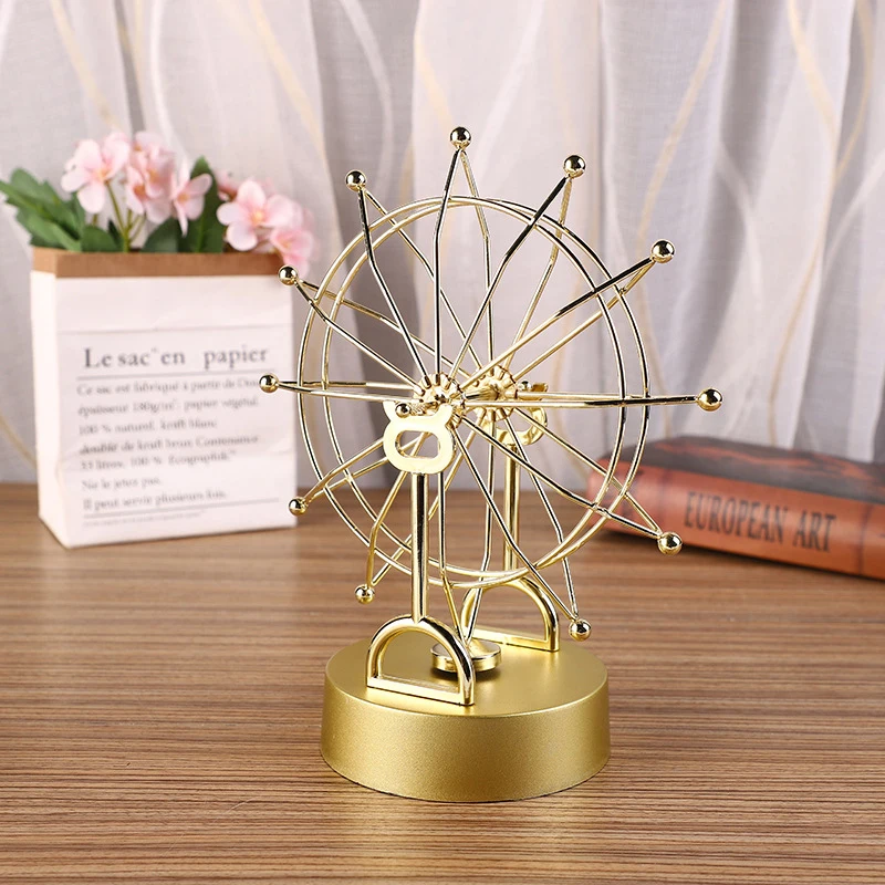 Kinetic Art Perpetual เครื่องหินอ่อน Perpetual Motion ตกแต่งโต๊ะบอลฟิตเนส Kinetic Motion Toy สำหรับ Home Garden