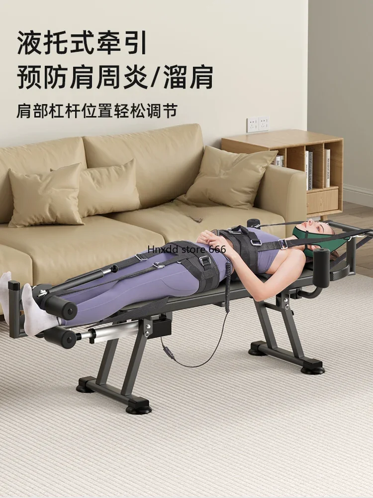 Intelligent Electric Height Increasing Leg Pulling Tensioner Fitness Cervical Spine Lumbar Traction Upside down Inversion Table