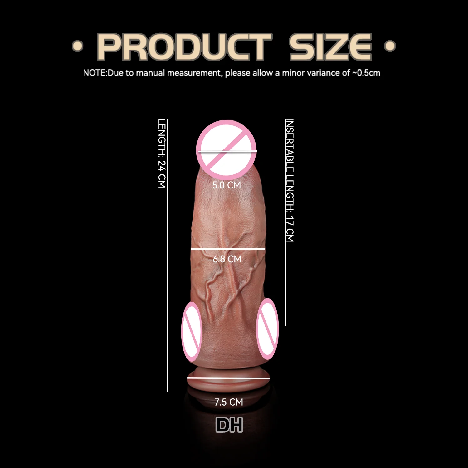 JYBL HungPa Gode réaliste en silicone – Conception pleine longueur souple et flexible pour un plaisir amélioré