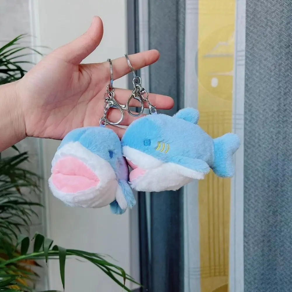 

New Shark Model Keychain Cute Cartoon Whale Pendant Children's Dolls Key Ring Unisex
