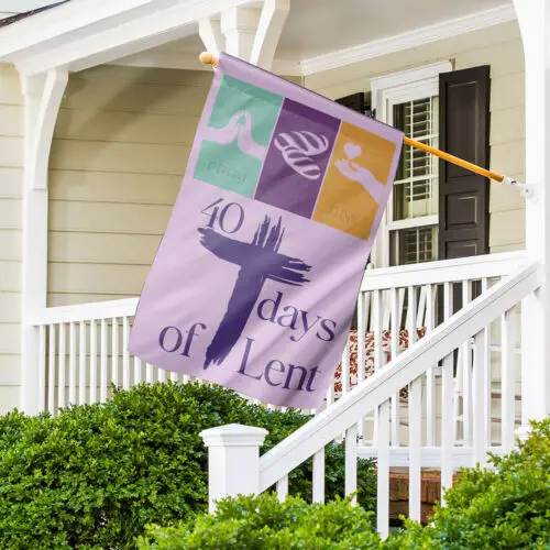 The Season Of Lent Flag, Happy Easter Day Flag, Lent Season Ash Wednesday Flag