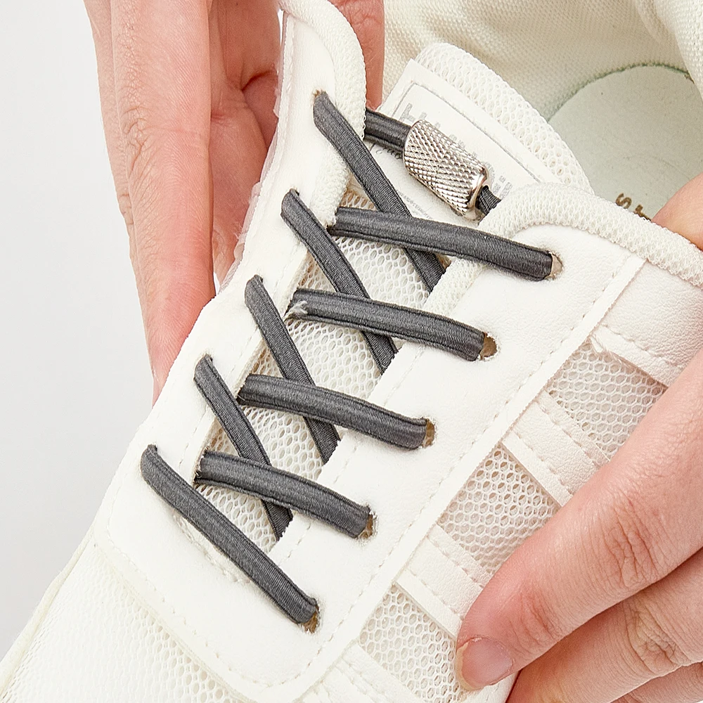 Round Elastic Shoelaces for Sneakers No Tie Shoelace Tennis Shoe Laces Without Ties for Kids Adult Rubber Bands Shoes Accessorie