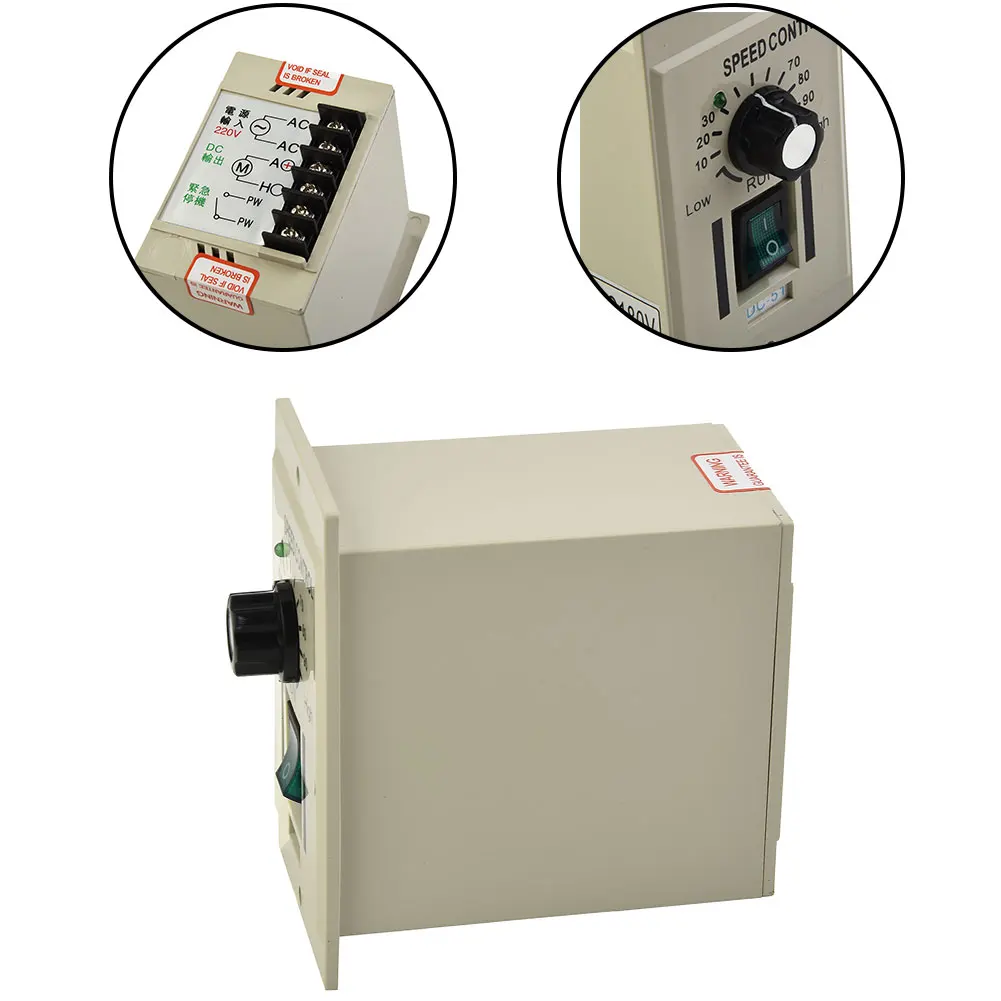 

Soft Start Function, Stepless Speed Regulation, Easy Installation DC Motor Speed Controller, AC Input 220V DC Output 180V
