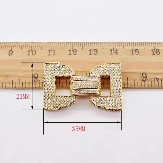 1piece more strings white/ yellow zircon wholesale clasps/hooks Connector FPPJ FOR DIY Jewelry necklace accessory