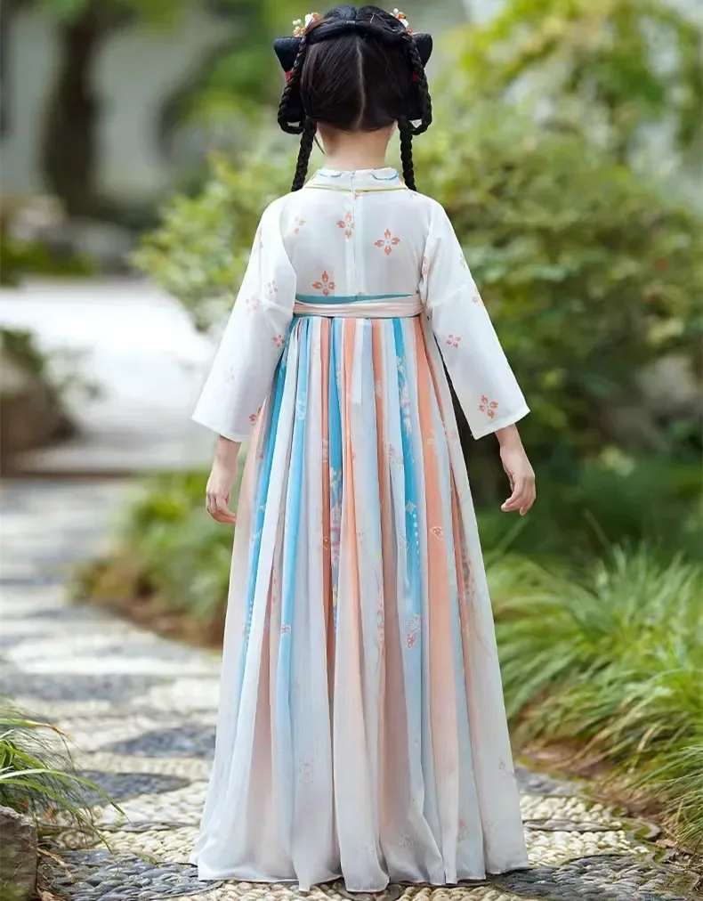 Summer Girl Hanfu Dress Kids Clothes Vestido Traditional Chinese Clothing Cosplay Children Costume Modern Fairy Dresses Girls