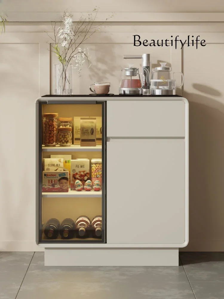 New intelligent voice tea bar machine integrated cabinet household living room automatic multi-functional solid wood cabinet