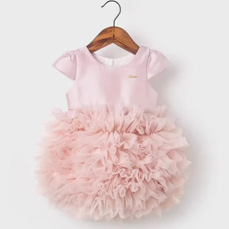 

25New autumn collection: 100-day baby one-year-old dress, children's infant clothing, party flower girl puffy princess dress