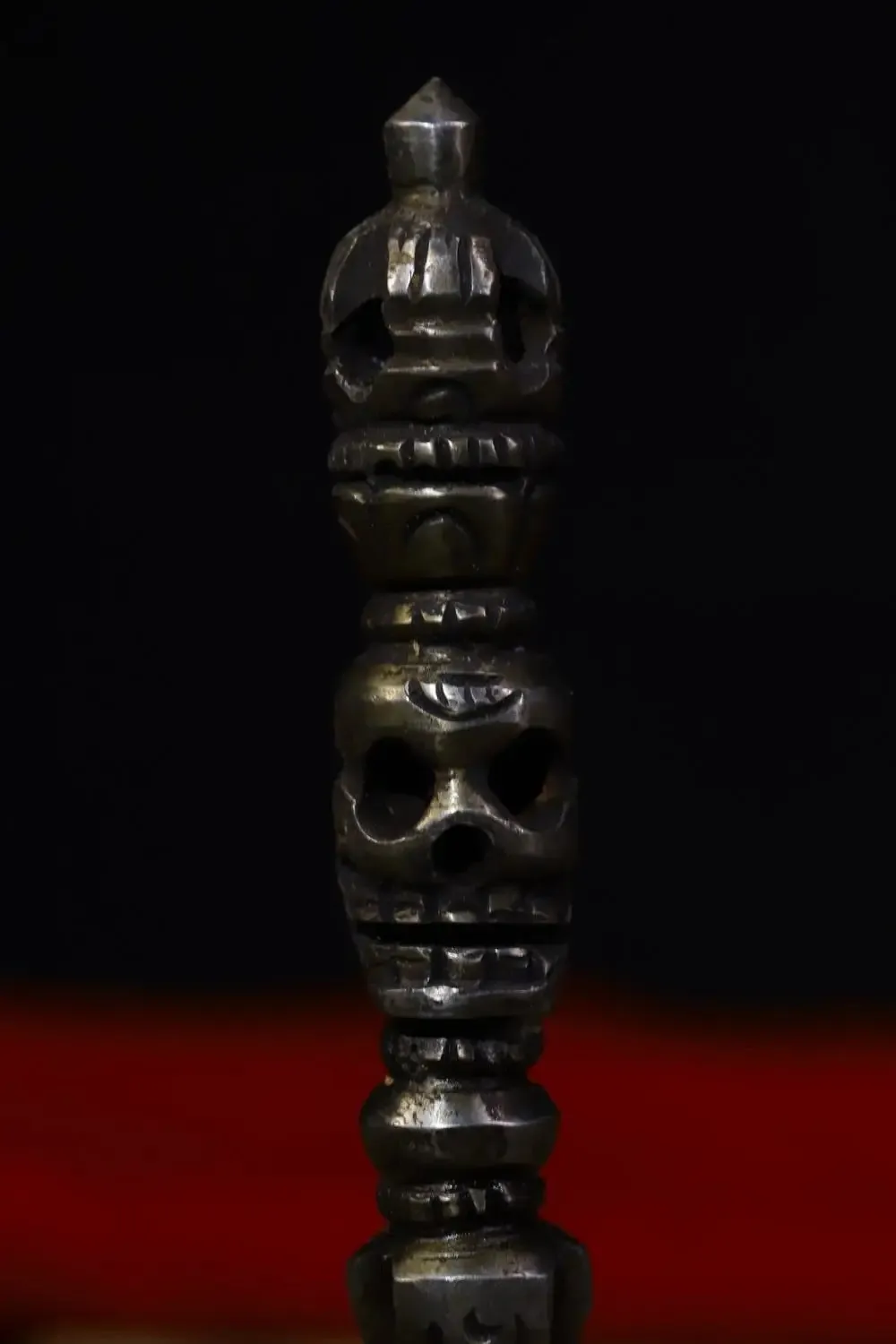Tiantie Cinnabar Skull Dorje Vajra Phurba Amulet Dharma Pendant Town House