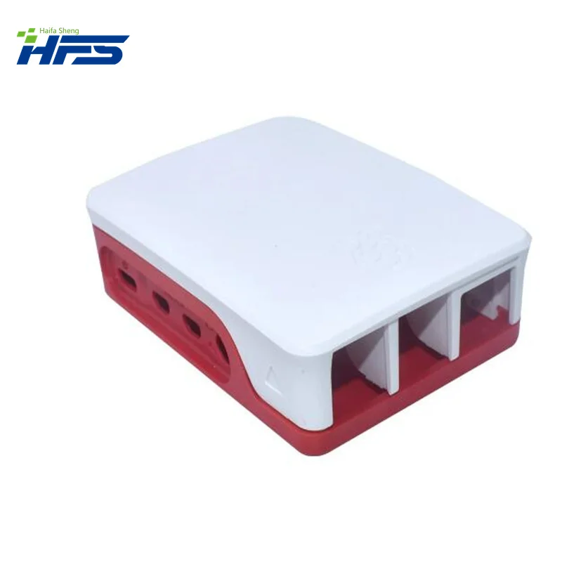 Raspberry Pi 4 Model B ABS Case Plastic Box White Shell Classic Design with Fan with Heatsink for Raspberry Pi 4