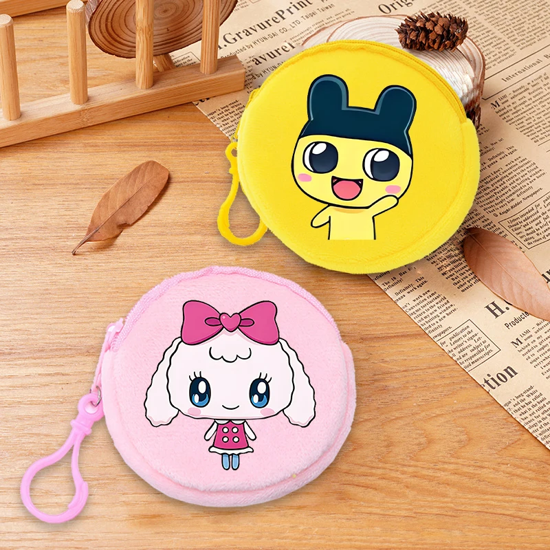Cute Tamagotchied Lint Coin Purse Fashion Printed Friends Handbag Ornaments Cartoon Bluetooth Earphone Storage Bag Birthday Gift