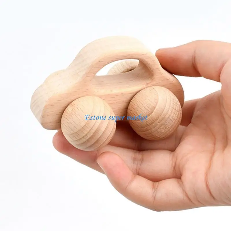 090B 5 pezzi giocattolo per dentizione del bambino giocattolo lenitivo in legno giocattolo sensoriale per bambini 3-12