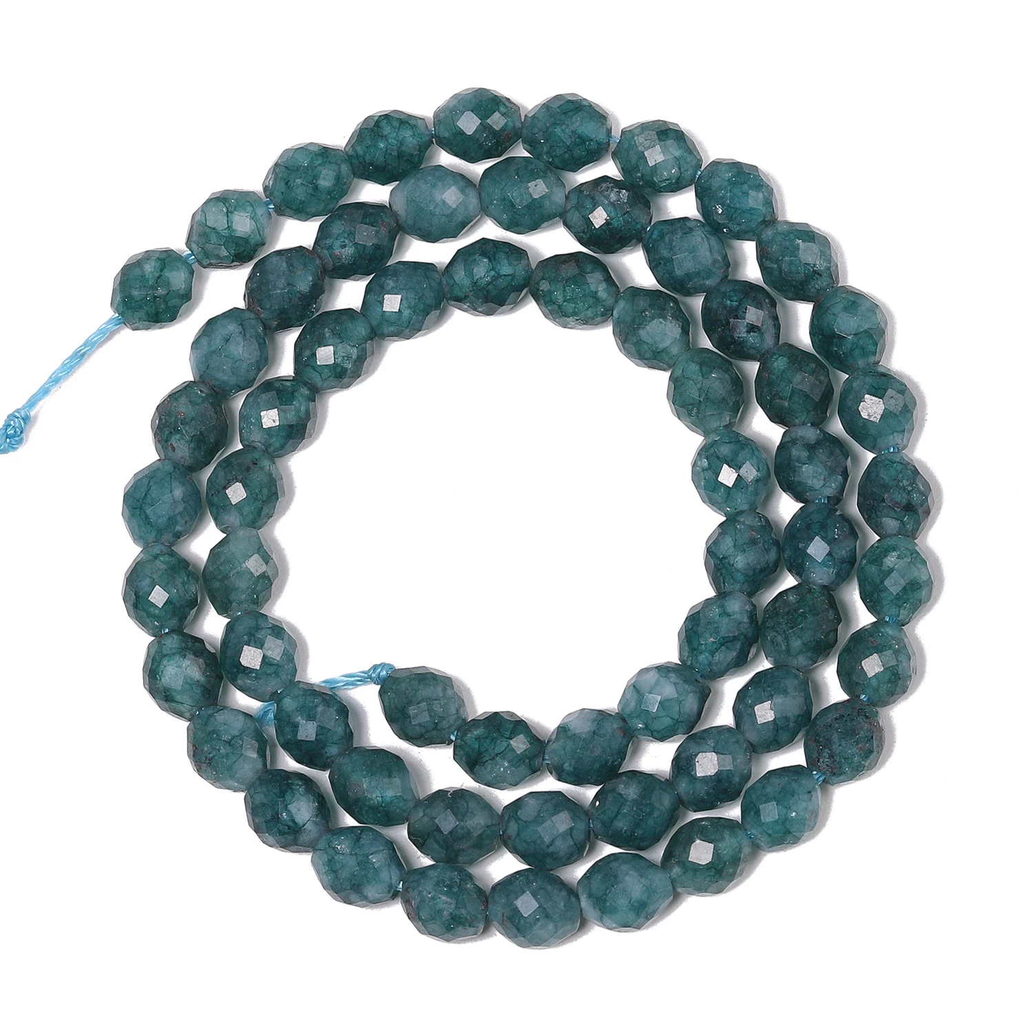 5x6mm dunkelgrüne Jadesteinperlen facettierte ovale Formperlen für Schmuckherstellung Diy Tropfen Armband Halskette Zubehör – Detail 7