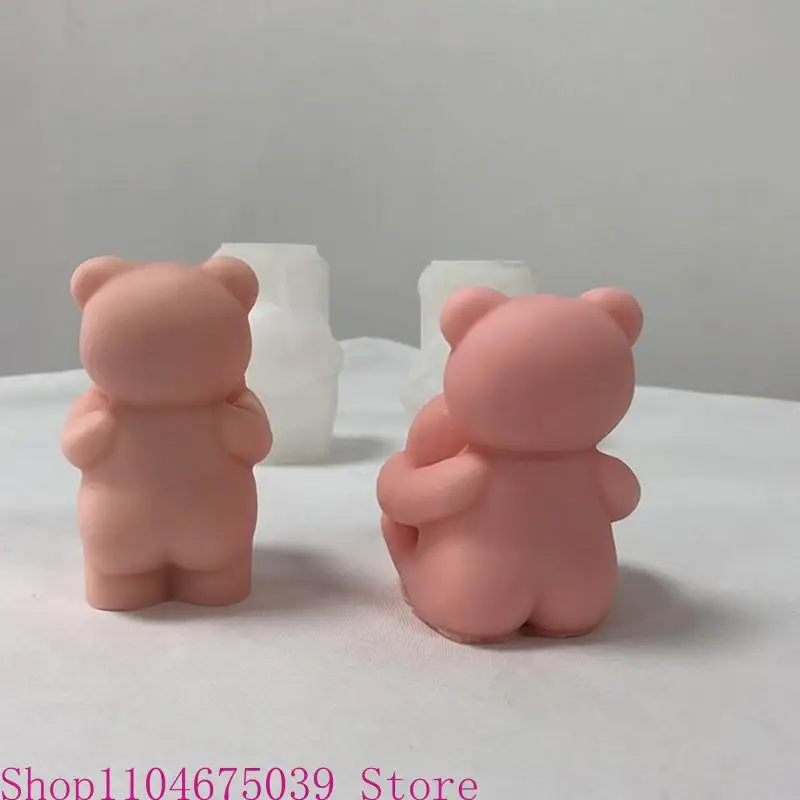 5ASD HEART HEARTE MOULL قالب السيليكون للراتنجات الإبوكسي لصنع شمعة صنع أداة مصنوعة يدويًا مصنوعة يدويًا حرفة منزلية