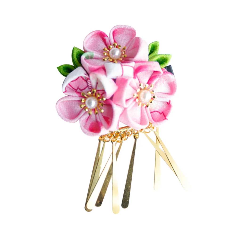 

Japanese Hair Accessories Accessory Tassel Hairpins Women Vintage Bobby Kimono Flower Clip