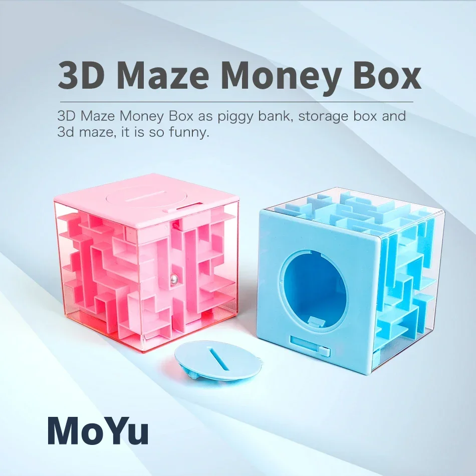 [Funcube] MoYu 3D Maze Cube Money Box Toy adatto a qualsiasi età educational Magic Cube Puzzle giocattoli intelligenti per regalo per bambini