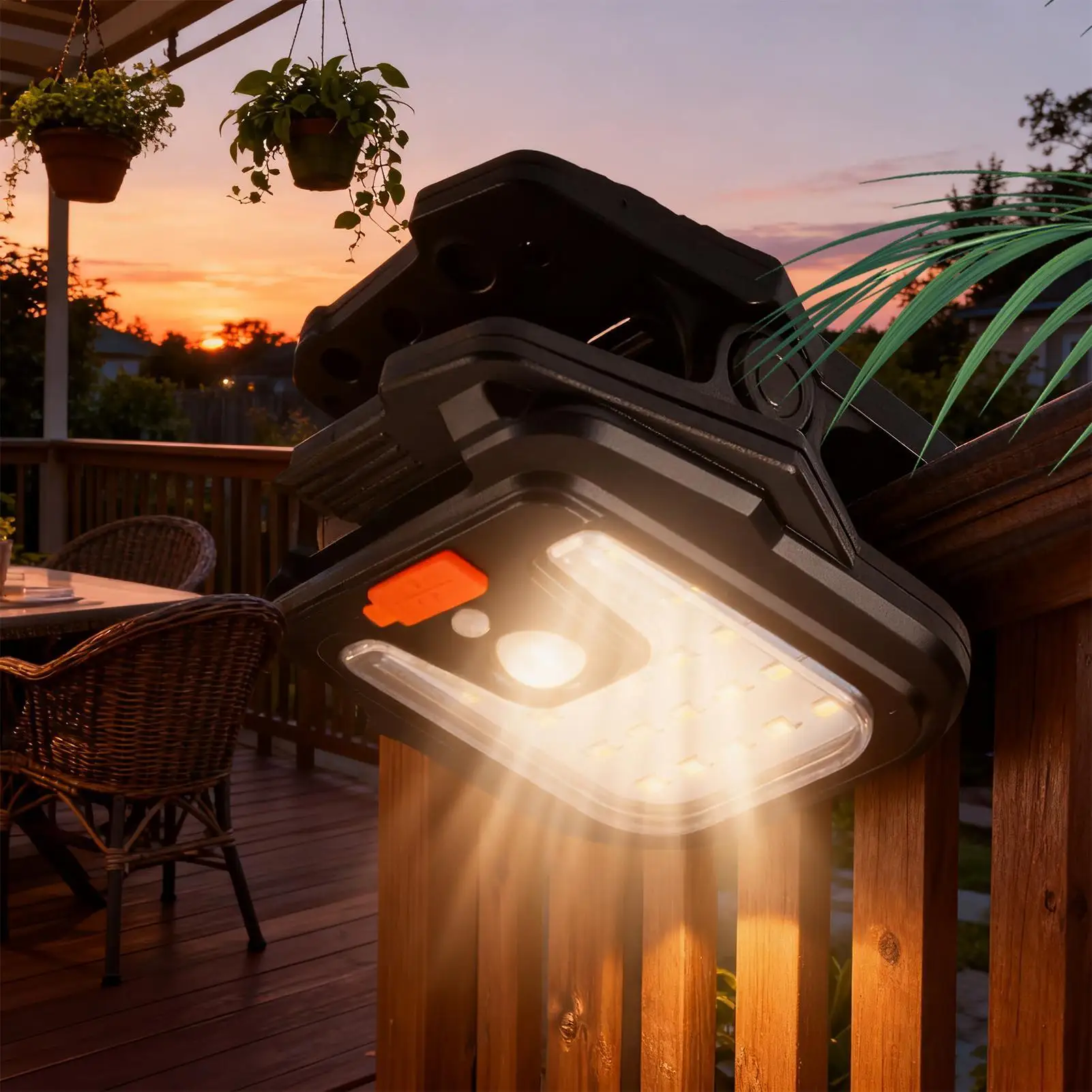 Clip On Fence Solar Lights Security Light Motion Sensor Lighting Portable LED For Fence Gate Garden Garage Camping Deck Patio