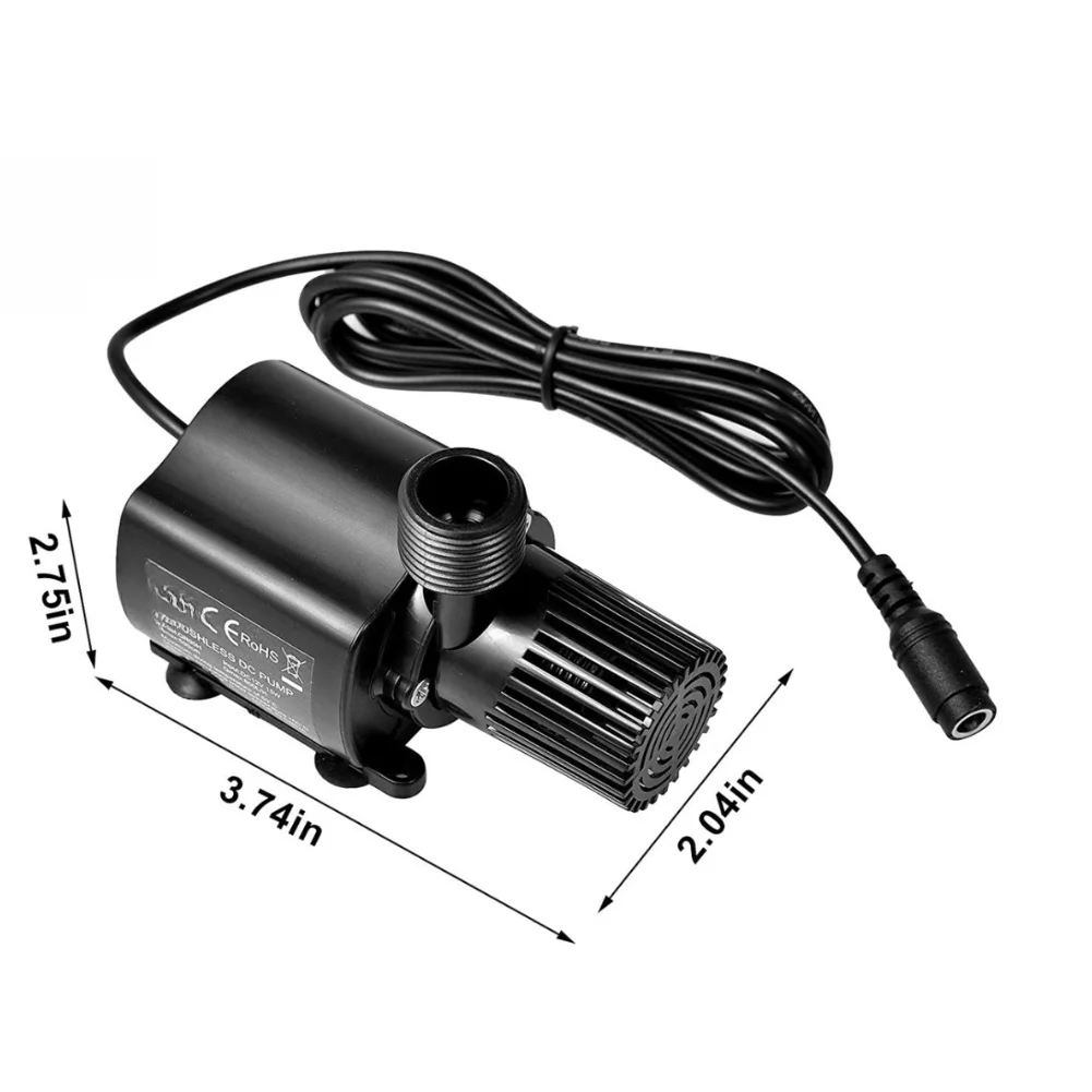 Brushless DC Solar Fountain Pump Operated at 12V DC for Reliable Water Circulation in Outdoor Ponds and Decorative Features
