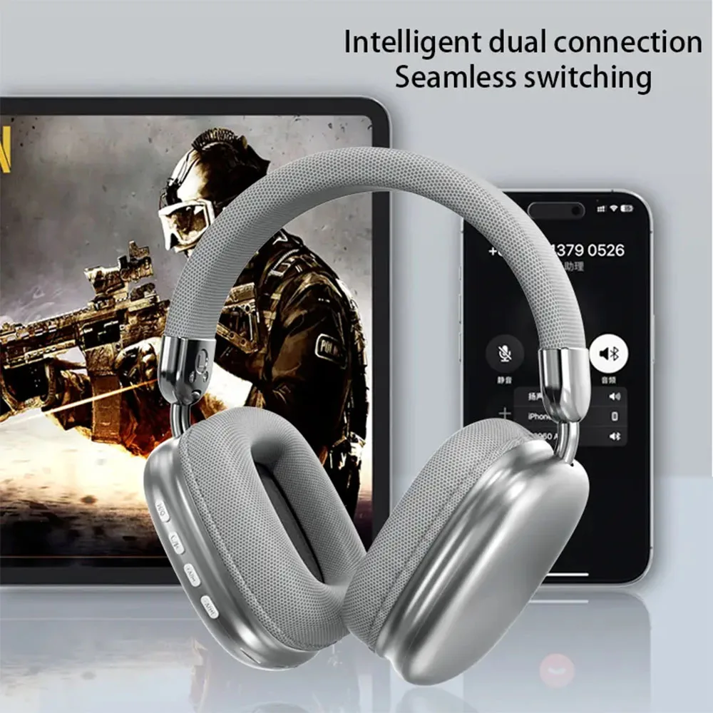 

New Arrivals Wireless Bluetooth Headphones Over Ear Noise Cancelling Headset HiFi Stereo Deep Bass Foldable Wireless Earphones Built in Microphone Gaming Music Sports Travel Comfortable Ear Cushions