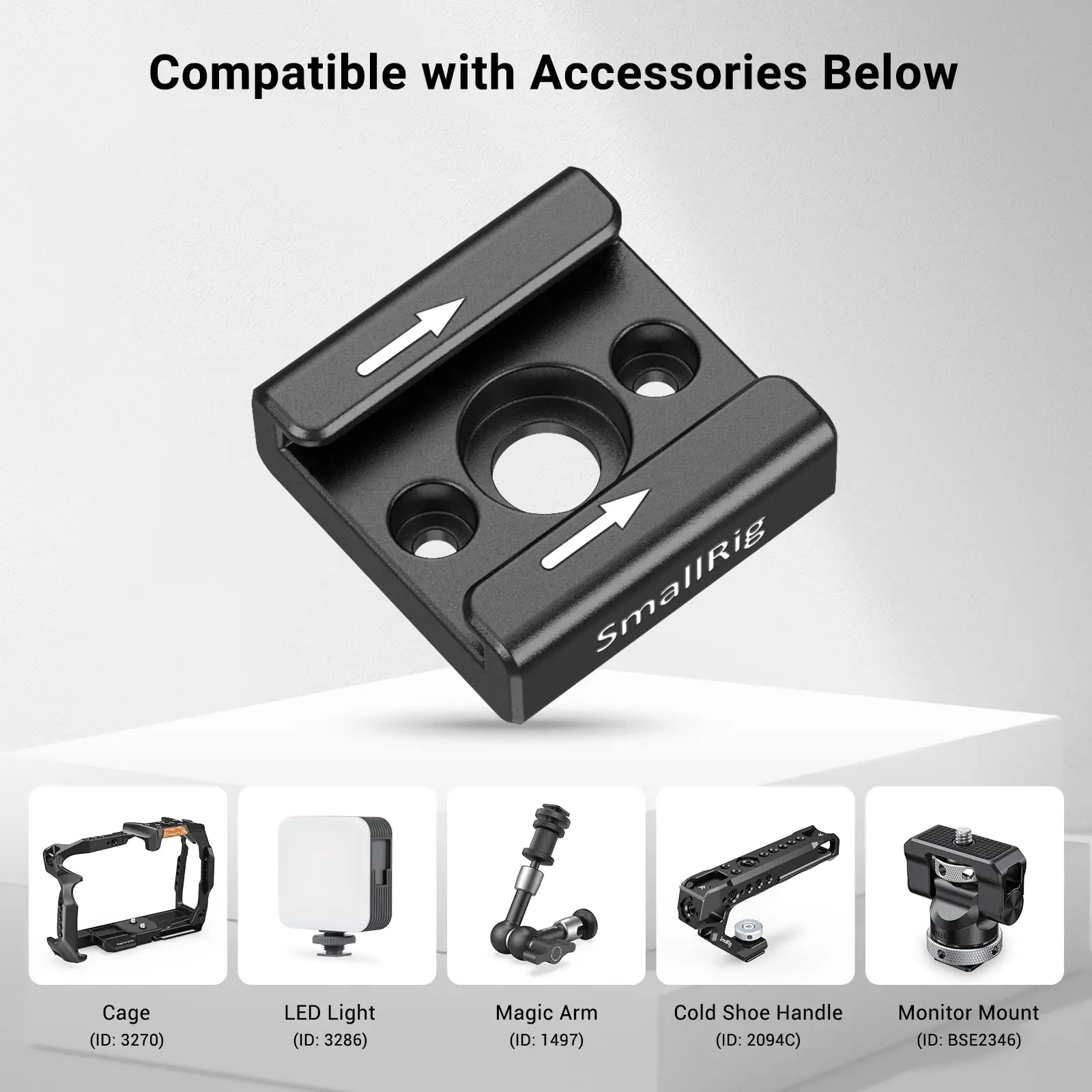 Зажим для камеры SmallRig 2 шт., Алюминиевый Холодный/фотоальбом с 1/4 крепежными винтами для Moun