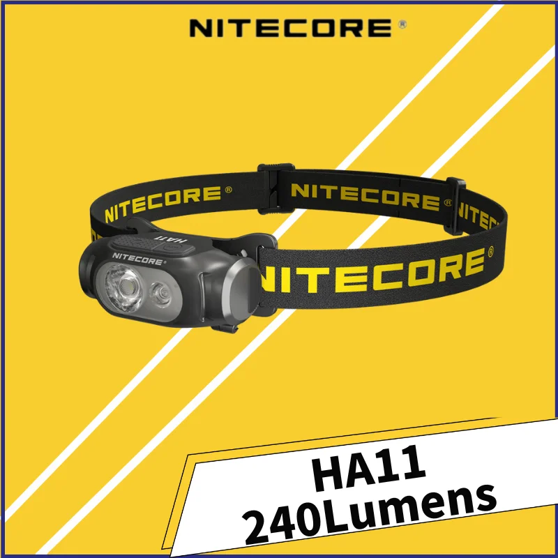 NITECORE HA11 AA Battery Headlamp 240 Lumens Lightweight Headlight For Night Running