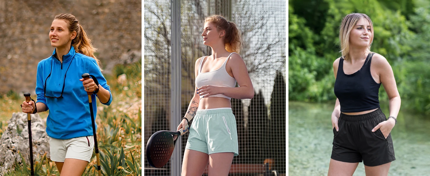 womens running gym hiking shorts