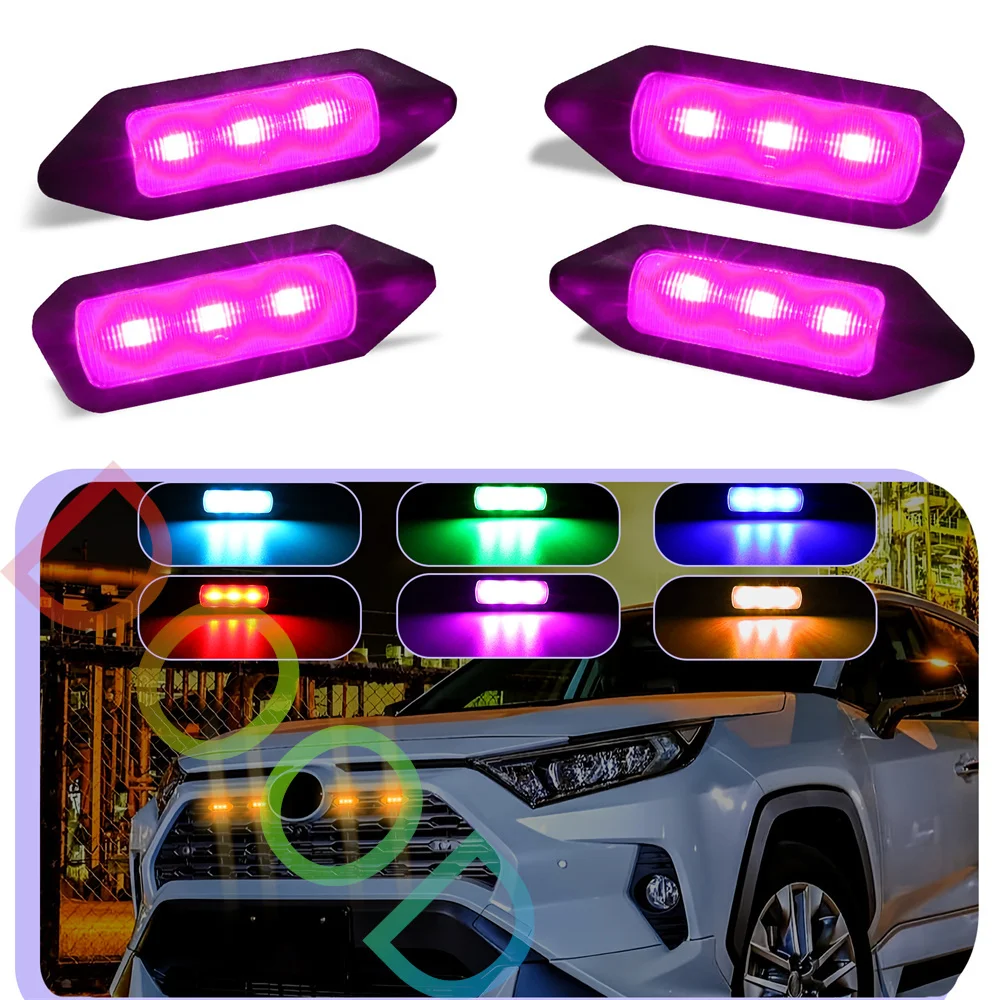 

Светодиодные передние гоночные грили, подходят для Toyota Rav4 RGB ABS Grille на 2019-2024 годы, аксессуары для освещения