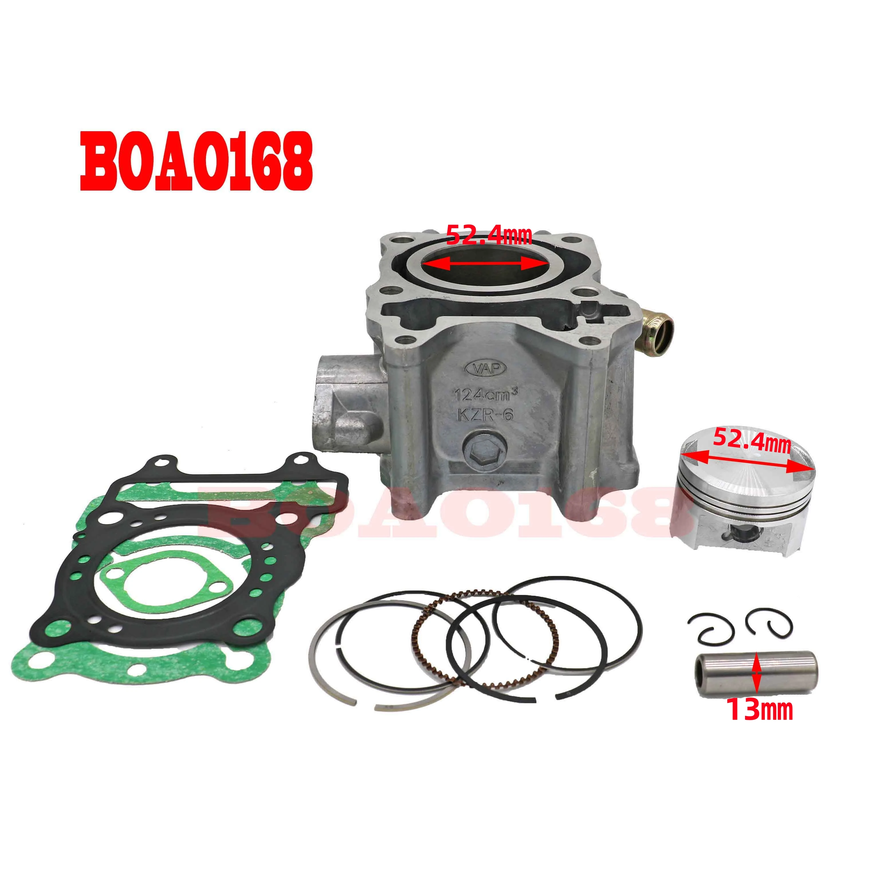 Scooter Pcx 125cc Cylinder Kit For Honda Lead125 WW Pcx125 Click125i  Forza 125 52.4mm 12100-KZR-600 4-Stroke Engine Pc