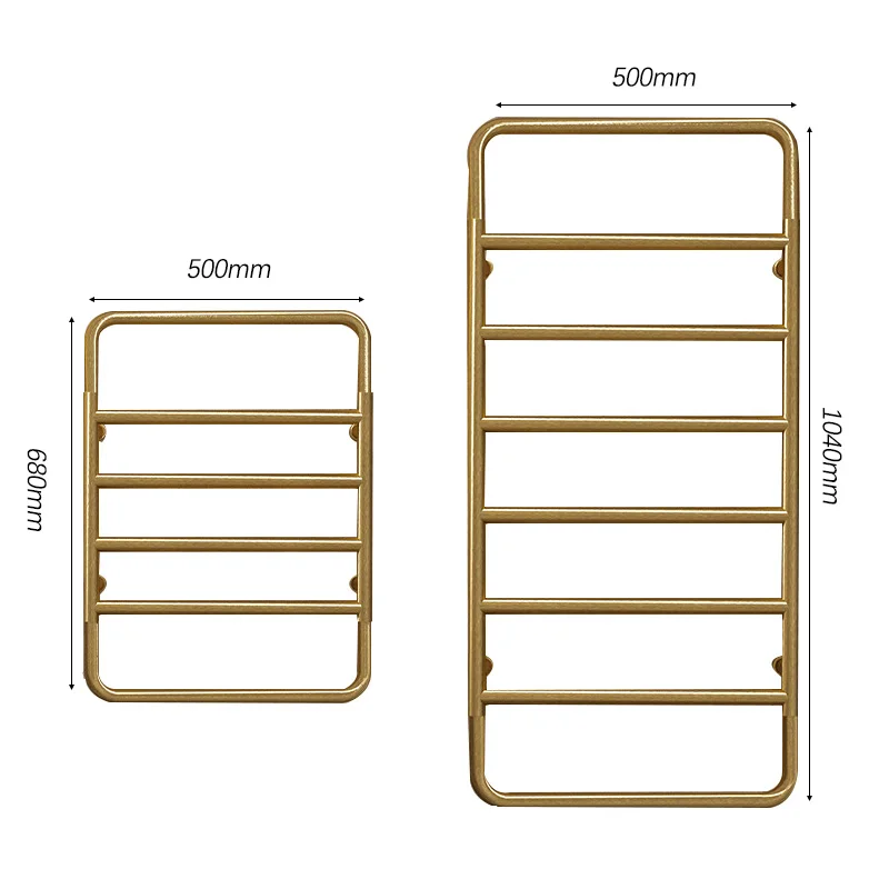 Golden Smart Thermostatic Electric Heating Towel Rail 304 Stainless Steel Towel Warmer Fast Drying Household Electric Towel Rack