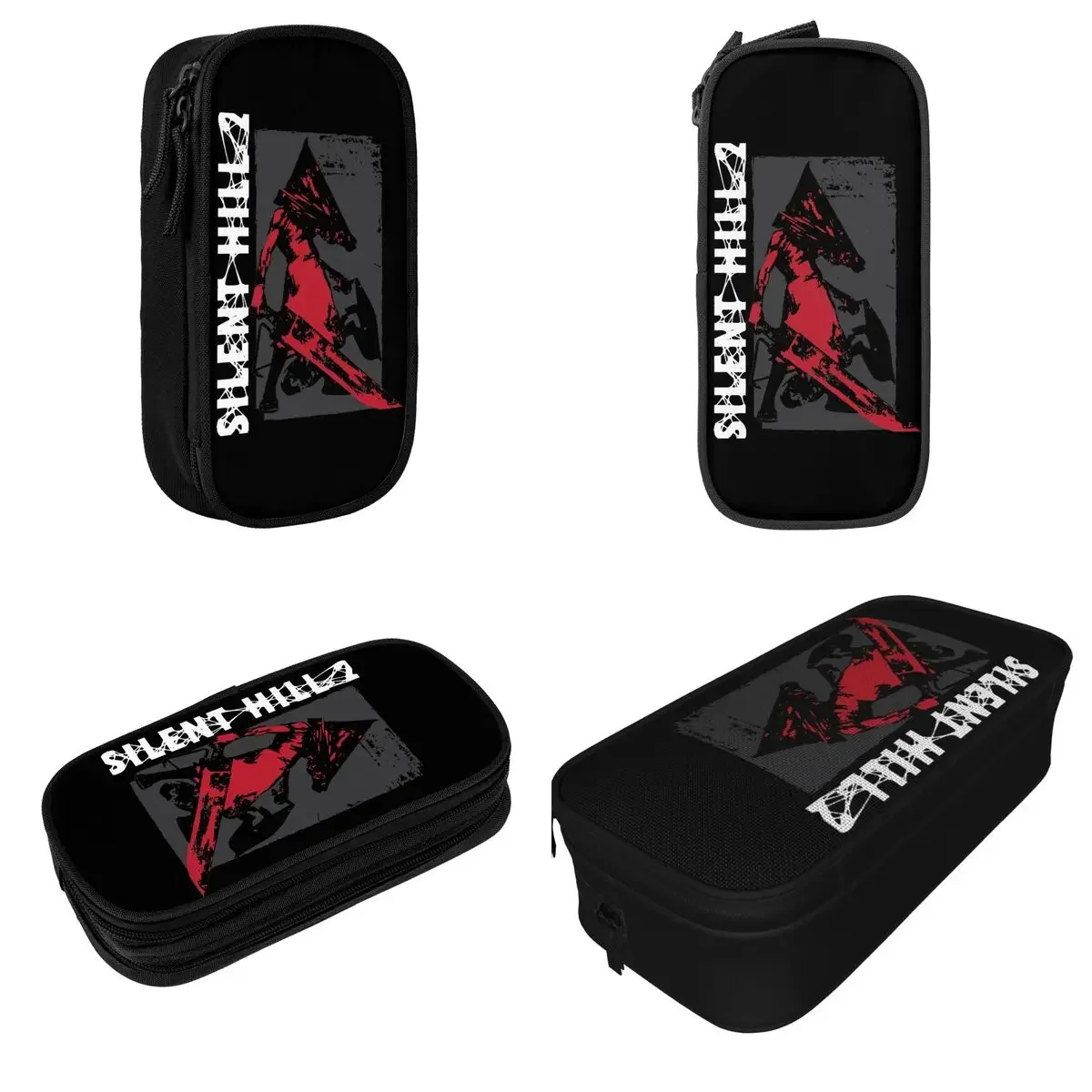 Silent Hill Red Pyramid Thing Pencil Cases Fun Horror Game Pen Bags Girls Boys Big Capacity School Supplies Cosmetic Pencil Box