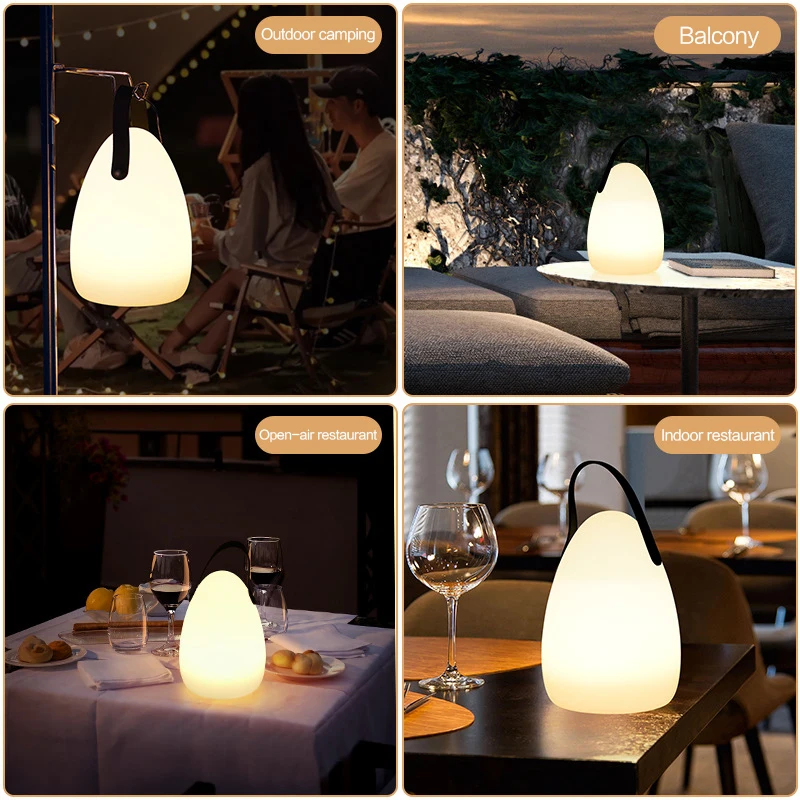 LED Outdoor Camping Lamp, USB Rechargeable, Remote Control RGB Ambient Light, Perfect for Bedroom, Dining, Camping