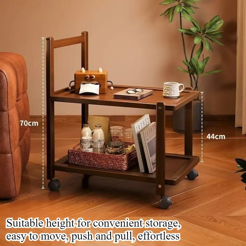 Mobile rack Multi-layer trolley Coffee table Floor to ceiling Living room Storage rack Kitchen Multifunctional sundries storage image 5