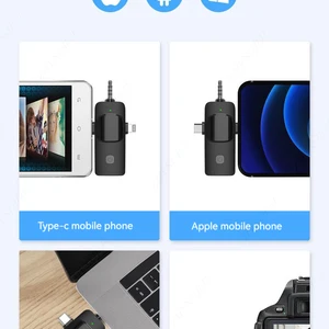 Wireless Revers -Mikrofon, intelligentes iPhone -Mikrofon, Android -SLR -Kamera, Lautsprecher, Sprechen Radio, 3,5 mm, 4 in 1 8 Hauptverkäufe SMS -Jagdkammer - №3