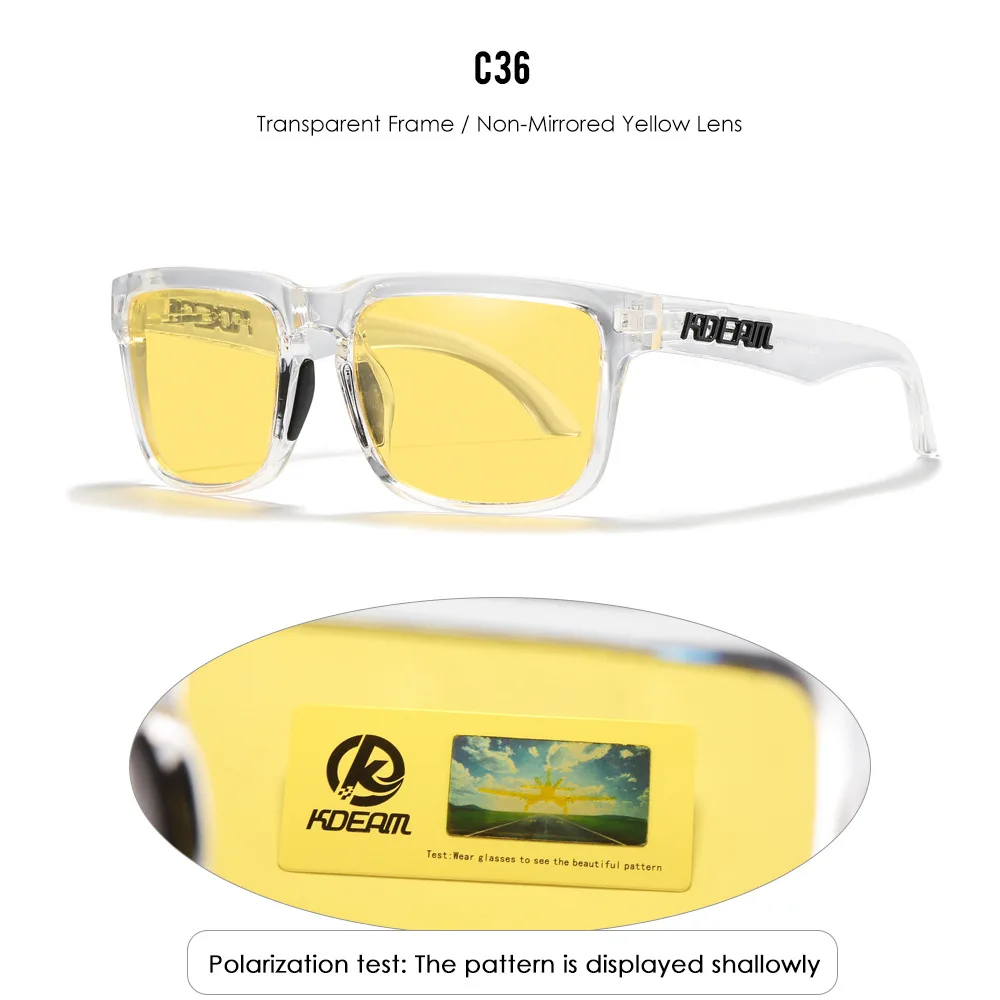 2025 Kdeam Polarisierte Sonnenbrille für Männer Frauen Mode Unisex Marke Trendy Outdoor Brillen Für Paar Spiegel rote Linse 8