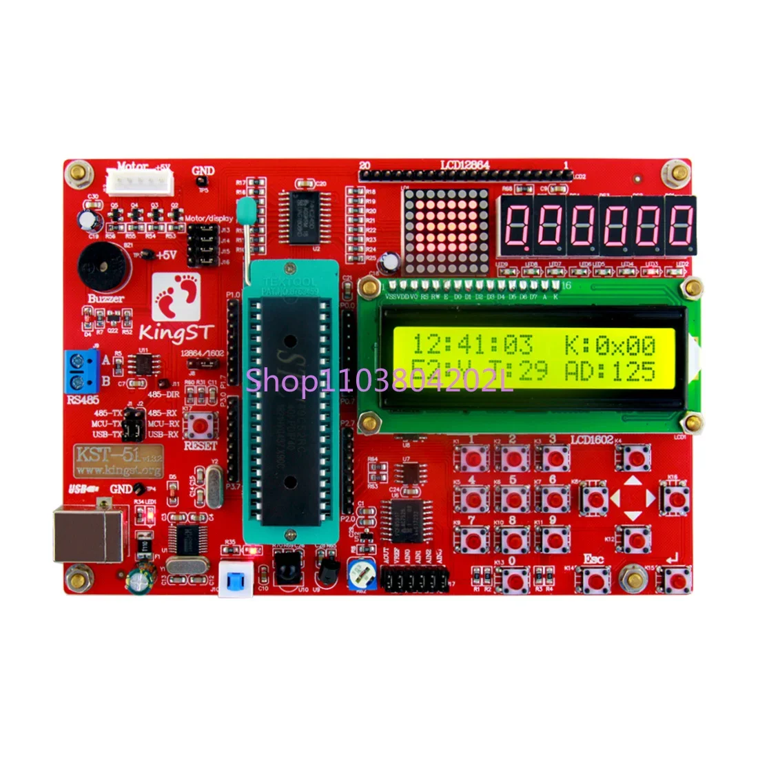 

MCU Development Board KST-51 Learning Board, Teach You To Learn 51 MCU, Golden Beach Official Store