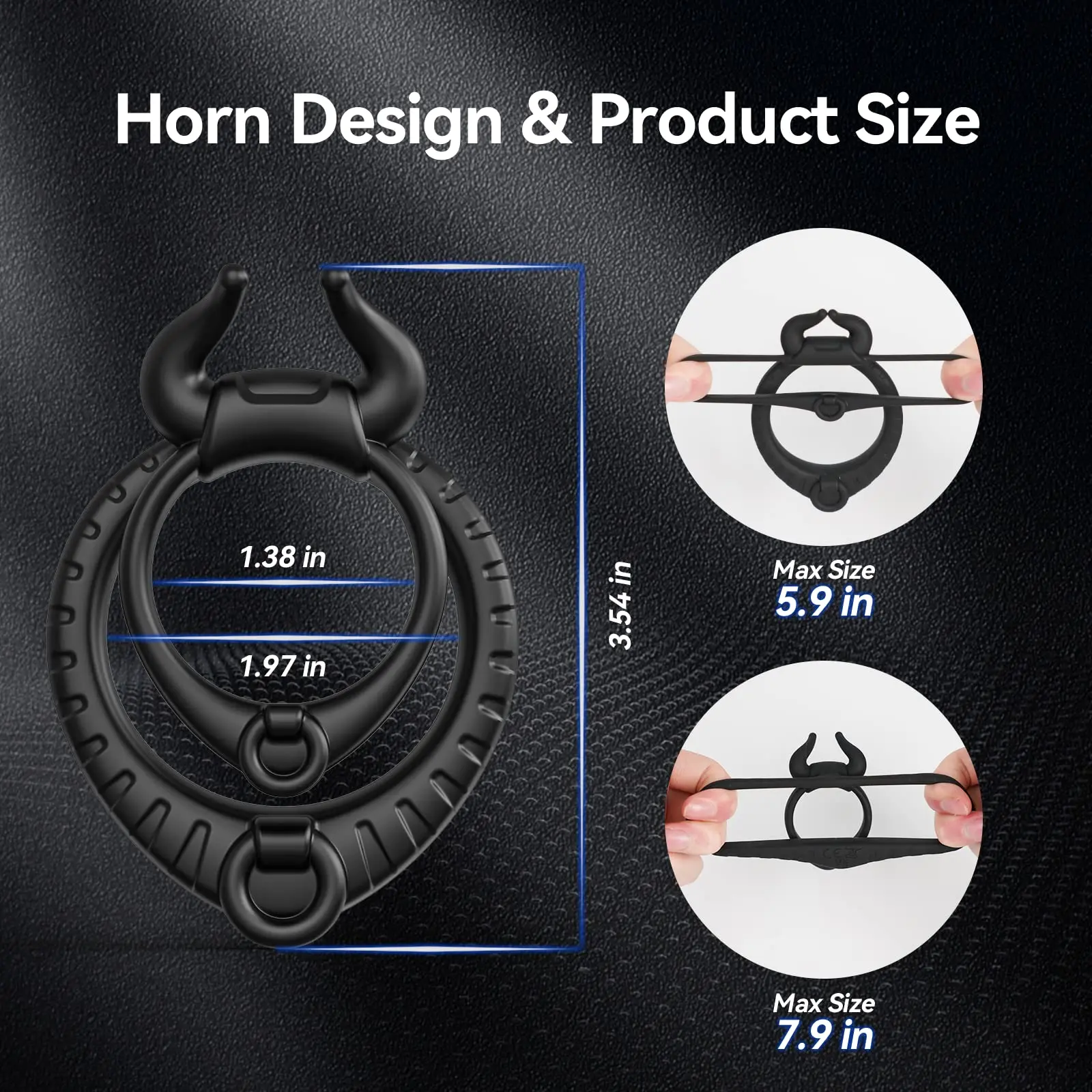 Siliconen Penisring, Cock Ring Voor Mannen, Super Zachte Dubbele Ring Met Een Unieke Bull Head Vorm Penis Ring, Seksspeeltje Voor Mannen Erectie