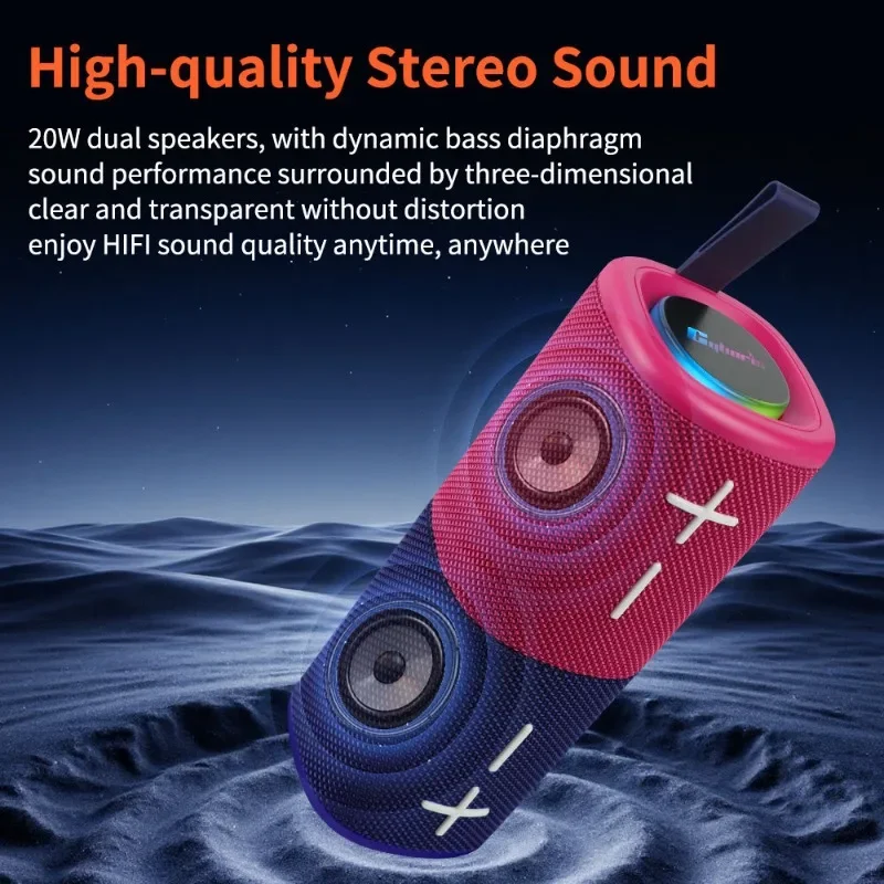 Kabelloser Bluetooth-Lautsprecher, umwerfender geteilter Subwoofer, kabelloses Bluetooth-Audio, RGB, kabelloser 2-in-1-Magnetlautsprecher für den Außenbereich