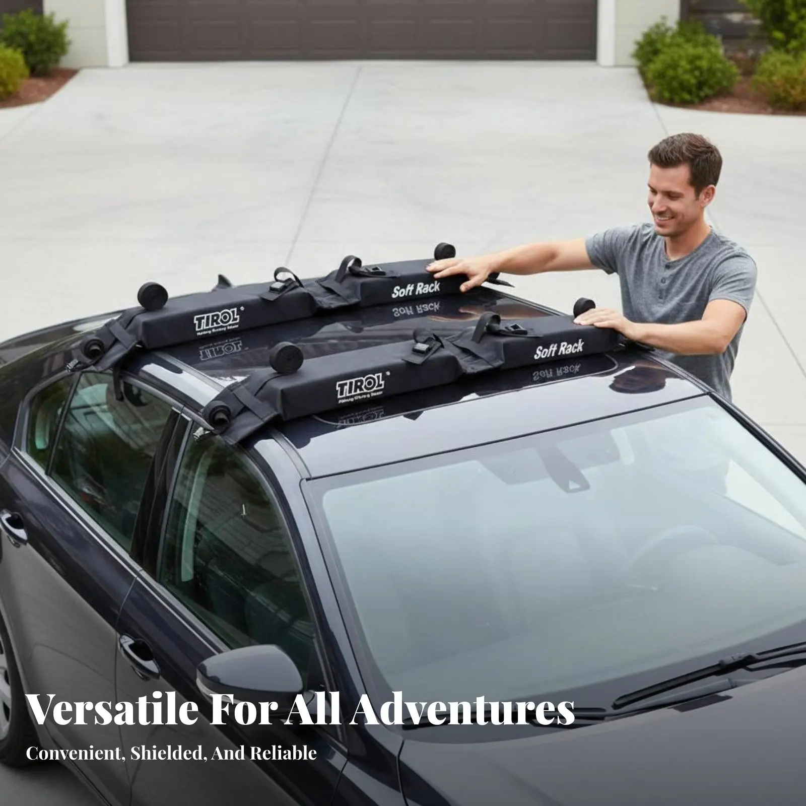 

Soft Roof Rack 600D Oxford Material Foldable Car Roof Rack Easy Installation Non-Slip for Outdoor Lovers, Camping